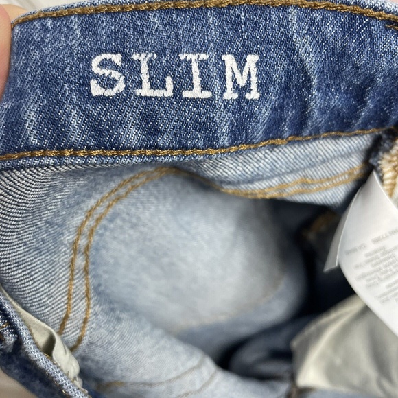 Madewell Jeans Mens 29 X 32 Straight Leg Slim Zip Medium Wash Blue Denim - Picture 9 of 10